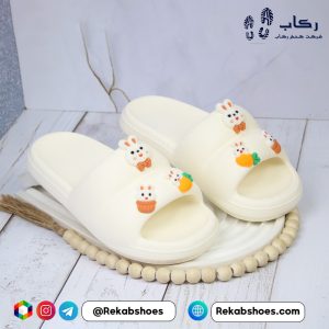 خرید دمپایی دخترانه جدید مدل هانی استیکر دار