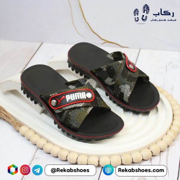 خرید دمپایی پسرانه مدل برند ارتشی
