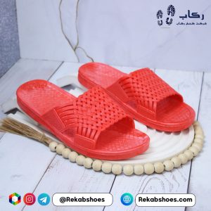 خرید عمده دمپایی زنانه پلاستیکی مدل حصیری پاستیلی