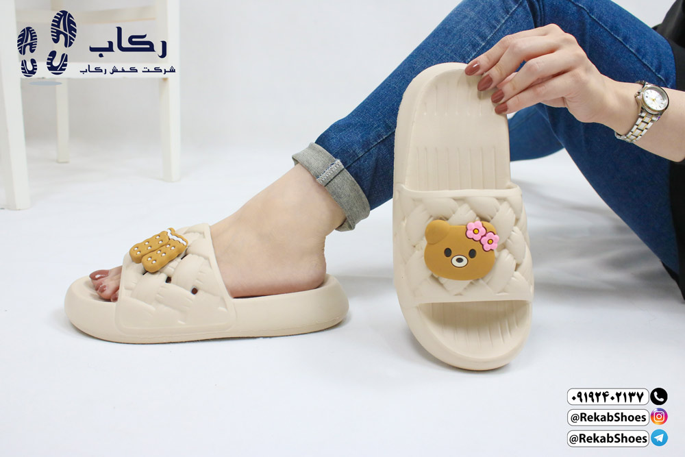 فروش عمده دمپایی زنانه مدل ژینا خرسی