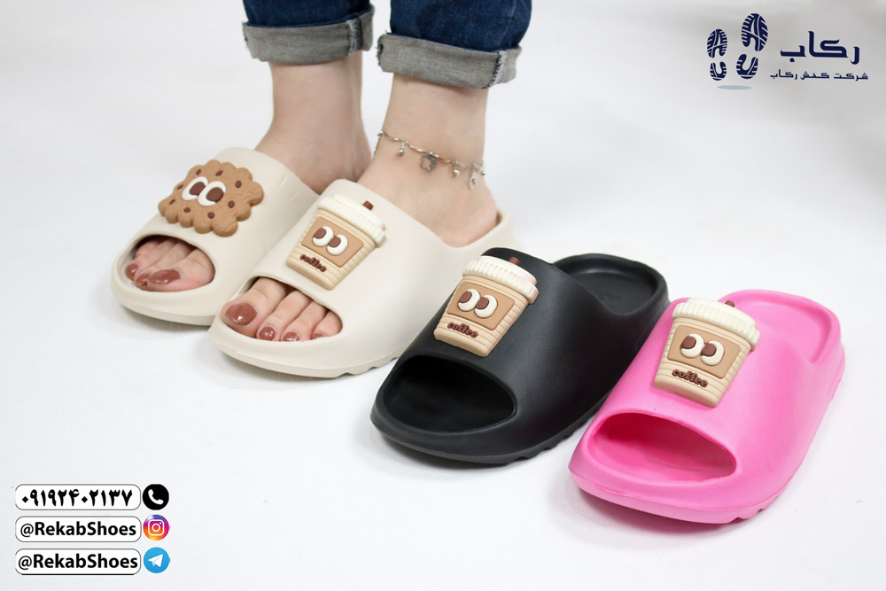 خرید دمپایی عروسکی دخترانه مدل بیسکوئیتی