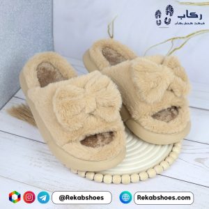 خرید دمپایی پولیشی زنانه مدل پاپیون بهار