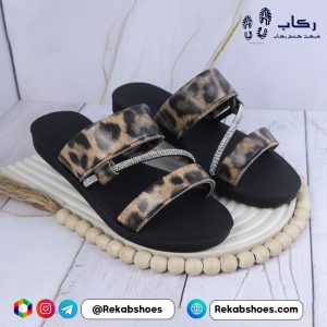 خرید دمپایی زنانه مدل نورا پلنگی