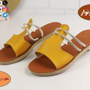 خرید دمپایی چرم زنانه